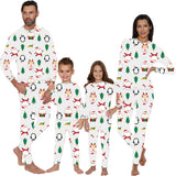 Murioki XMAS Family Matching Pajamas Set Mother Daughter Father Son Family Sleepwear Santa Claus Penguin Christmas Tree Top+Pants