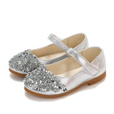 Kids Shoes For Toddler Girl Princess Shiny Rhinestone Bling Shoes Children Girls Casual Flat Dancing Wedding Shoes