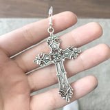 Christmas Gift Cross Dangle Earrings For Women Vintage Goth Statement Big Long Drop Pendientes Fashion Jewelry Gothic Accessories Wholesale