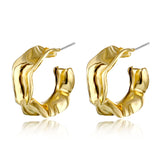 Christmas Gift Gold Silver Color Alloy Drop Earrings For Women Exaggeration Earrings Wedding Simple Fashion Jewelry Trend Accessories