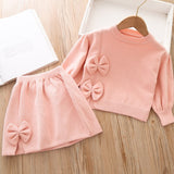 Christmas Gift Knitted Children Clothing Sets Kids Clothes Girls Christmas Sweater Skirt Suits Children Outwear Autumn Winter Baby Girl Outfit