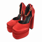 MURIOKI Designer Heels Sandales Femmes Sexy Thick High Heels Platform Women Sandals Dress Party Wedding Shoes Woman Pumps Gothic Shoes