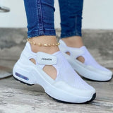 MURIOKI 2022 Women Fashion Vulcanized Sneakers Platform Solid Color Flats Ladies Shoes Casual Breathable Wedges Ladies Walking Sneakers