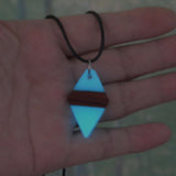 Christmas Gift Fashion, energy, fire & Blue Light Pendant Necklace, shining at night, men and women jewelry gift wholesale
