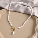 Christmas Gift  Cute Butterfly Pendant Necklace For Women White Round Pearl Choker Goth Grunge Necklaces Fashion Jewelry 2021 Trend
