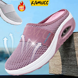 Women Mesh Lightweight Shoes Woman Slippers Wedge Shoes Female Air Cushion Sandals Thick Bottem Casual Sneakers Plus Size 43