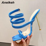 Graduation Shoes 2022 Rome Shallow Ankle Strap Sandals Women Summer Fashion Alligator Pattern Heigh Shoes Heels De Mujeres Elastic Band