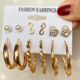Christmas Gift KISSWIFE Vintage Exaggerated Big Pearl Dangle Earrings Set For Women Crystal Metal Stud Earrings 2021 Trend Wedding Jewelry Gift