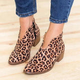 Graduation Shoes Leopard Print Shoes For Women Sexy Pointed Toe High Heel Ankle Boots Party Shoes 2022 Large size 34-43