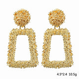 Christmas Gift 2021 New Big Earrings For Women Girls Gold Vintage Geometric Statement Metal Art Drop Earrings Charm Hoop Round Dangle Modern