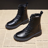 Women's Winter Boots 2021 New Fur Black Platform Combat Boots For Women Punk Gothic Shoes Ankle Boots Female Brand Designer