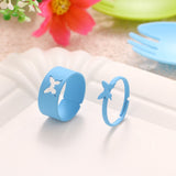Christmas Gift  Colorful Butterfly Snake Rings For Women Men Lover Couple Rings Set Adjustable Open Rings 2021 Trend Fashion Jewelry