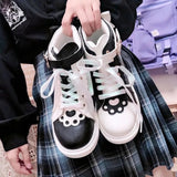 MURIOKI Women's Kawaii Shoes Sneakers Lolita Sports Flats Running Fashion High Top Casual Spring Cute Harajuku White Tennis Dropshipping