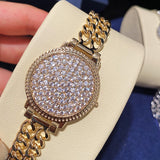 Christmas Gift New Fashion Luxury Classic Punk Chain Bracelets For Women Gold Silver Color Rhinestone Charm Bracelet Simple Trendy Jewelry Gift