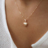 Christmas Gift  Fashion Jewelry Glossy Heart Pendant Necklace Clavicle Necklace For Women Girl Gift Cute/Romantic Choker Jewelry 2019