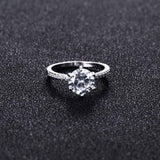 Christmas Gift  Classic Engagement Ring 6 Claws Design AAA White Cubic Zircon Female Women Wedding Band CZ Rings Jewelry