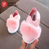 Christmas Gift New Style Children Shoes Non-slip Martin Boots Toddler Snow Boots Brand Girls Pompom Rabbit Boots kids Fashion Sneakers