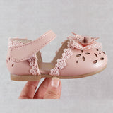 Newest Summer Kids Shoes 2022 Fashion Leathers Sweet Children Sandals For Girls Toddler Baby Breathable Hoolow Out Bow Shoes