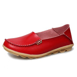 High Quality Flats Women Genuine Leather Flats Shoes Handmade Comfort Loafers Leisure Women's Shoes Slipony