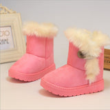 Christmas Gift 2021 New Children Snow Boots Boy Girls Warm Winter Boots Fashion Baby Warm Rain Boots Plush Kids Shoes Size 21-35
