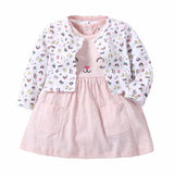 Newborn Infant Baby Girls Clothes Toddler Dresses Babe Girl Cardigan Bodysuit Dress 2021 Spring Summer Baby Girl Clothing Outfit