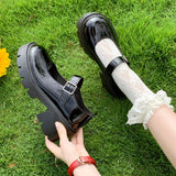 Murioki Beige Women Mary Jane Shoes Woman Vintage Girls High Heel Platform Lolita Shoes Japanese Style College Student Shoes Women