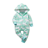 Warm Infant baby romper 2020 Fall Winter hooded polar fleece Toddler baby boy girl clothing jumpsuit sleepwear 3-24Months