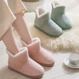 Murioki Women Winter Slippers Warm Plush Slip-on Couples Home Floor Shoes Anti-slip Comfortable Flats Female Warm Faux Fur Slippers
