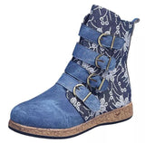 Murioki 2022 Boots Woman Shoes Western Cowboy Style Europe And  Handsome Retro Small Ladies Floral Boots  Winter Boots Women