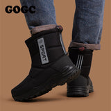 GOGC Winter Woman Mens Hiking Boots Couple Snow Boots Plus Velvet Warm Side Zipper Outdoor Casual Short Boots Cotton Shoes G9962