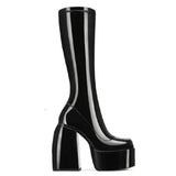 MURIOKI Luxury Brand New Ladies Platform Boots Fashion Thick High Heels women's Boots Party OL Sexy Block Heel Shoes Woman
