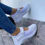 Women Shoes 2021 Mesh Breathable Velcro Wedge Sneakers Women Platform Casual Sport Shoes Women Plus Size zapatillas mujer