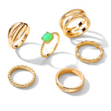 Christmas Gift 11pcs/set Vintage Women Snake Aesthetic Flower Rings Set Black Crystal Fashion Party Ring for Women Finger Wedding Jewelry 2021