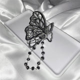 Christmas Gift New Korea Vintage Goth Butterfly Love Pendant Hairpin For Women Egirl Party Accessories Jewelry