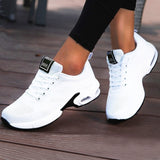 MURIOKI Ladies White Sneakers Female Running Shoes Breathable Casual Shoes Woman Sports Shoes Platform Sneakers Height Increase Shoes