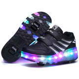 Murioki Roller Skates 2 Wheels Shoes Glowing Lighted Led Children Boys Girls Kids 2022 Fashion Luminous Sports Boots Casual Sneakers