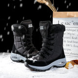 Pofulove Women's Snow Boots Winter Shoes Fur Boots Ankle Booties Plush Velvet Warm Shoes Black White Platform Boots Chunky Botas