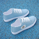 MURIOKI 2022 New Women Casual Shoes Lace Up Ca	nvas Loafers Summer Soft Breathable Shoes Student Girl Lightweight Ladies Sneakers