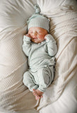 Murioki 3pcs Infant Newborn Baby Cute Clothes Sets Girls Boys Autumn Warm Harem Pants Waffle Ribbed Solid Unisex Bodysuits+elastic Pants