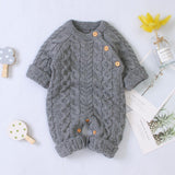 Christmas Gift Baby Rompers Long Sleeve Winter Warm Knitted Infant Kids Boys Girls Jumpsuits Toddler Sweaters Outfits Autumn Children's Clothes