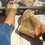 Murioki 2022 New INS Hot Summer Fashion High Heels Sandals Summer Casual Mesh Sandals Women Cool High Platform Shoes Woman