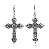 Christmas Gift Cross Dangle Earrings For Women Vintage Goth Statement Big Long Drop Pendientes Fashion Jewelry Gothic Accessories Wholesale