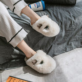 Home Cotton Slippers Women Autumn and Winter Cute Cartoon Animation Cozy Warm Plush Winter Shoes Non-slip Indoor Couple Slippers