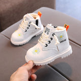 Christmas Gift 2021 Winter Warm Children Boots Girl Boys Fashion Plush Sneakers Baby Plush Snow Boots Kids Casual Sports Shoes