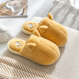 Winter Warm Home Women Fur Slippers Cute Lovely Non-slip Shoes Soft Indoor Bedroom House Slippers Men Lovers Couple Floor Shoes
