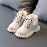 Murioki 2022 New Style Children's Snow Boots Girls Boys Plush Martin Boots Casual Warm Ankle Shoes Kids Fashion Sneakers For Kids E08171