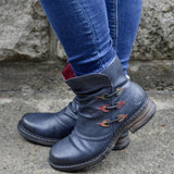 Hot style martens cotton casual new round head versatile 2CM PU motorcycle adhesive shoes martens boots