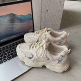 Graduation Shoes Ins wind reflective old shoes women 2022 spring sports casual shoes flat breathable comfortable women's shoes