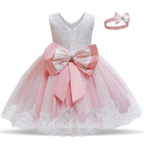Baby Girls Birthday Dress For 1 2 Year Newborn Baptism Pink Clothes Toddler Kid One Shoulder Elegant Christening Party Tutu Gown