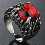 Christmas Gift Rings for Men Women Punk Goth Snake Dragon Silver Color Ring Exaggerated Adjustable Chic Party Gift Jewelry Mujer Bijoux